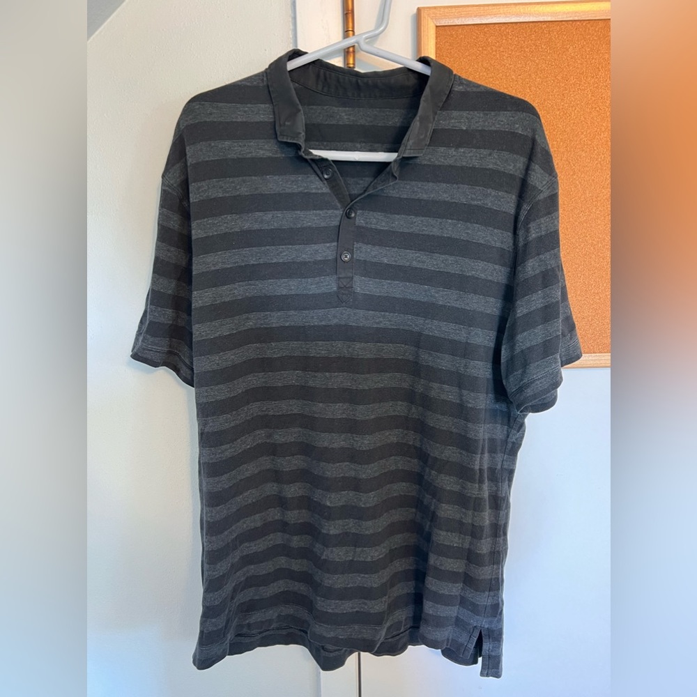 Black and grey black Lulu Lemon Polo XL circa 2011.